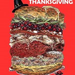 happy thanksgiving turkey burger!