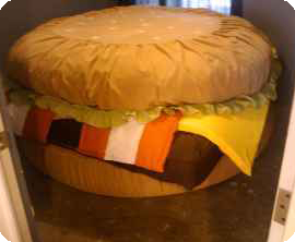 Kevin Sito's cheeseburger bed