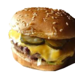 Image begs the question: What's the history of the Hamburger?