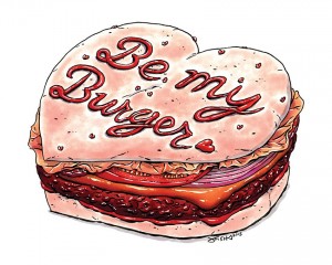 Hamburger Valentine's Day