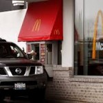 car in McDonald's drive thur